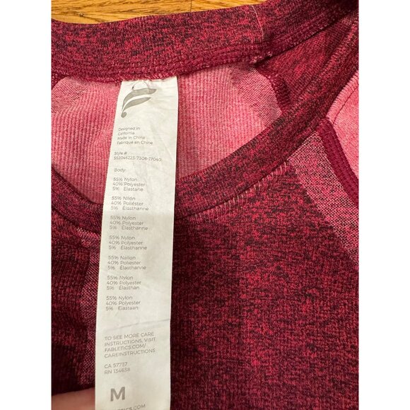 Fabletics PowerHold Seamless Two-Piece Set Pink & Burgundy Colorblock | Size M - Picture 9 of 10
